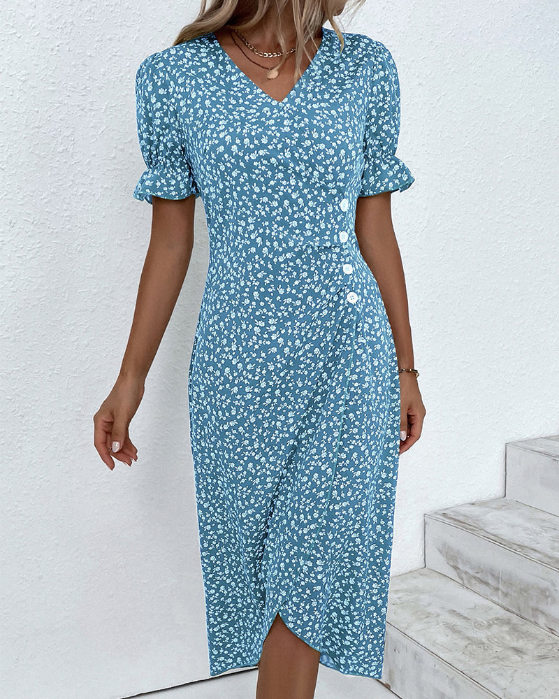 Ellaine - Floral Tummy Covering Summer Dress