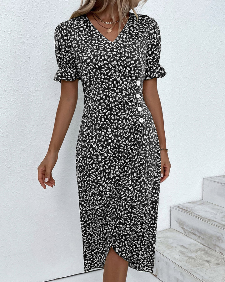 Ellaine - Floral Tummy Covering Summer Dress