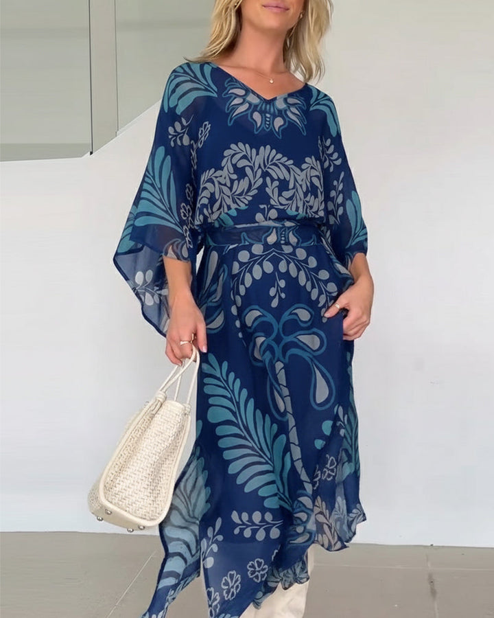 Dress Bohemian V-neck Loose