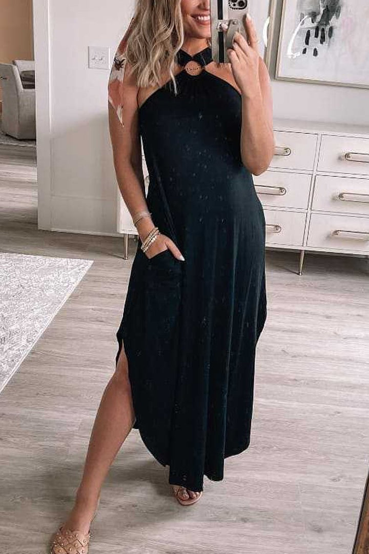 RENATA – HALTER MAXI DRESS