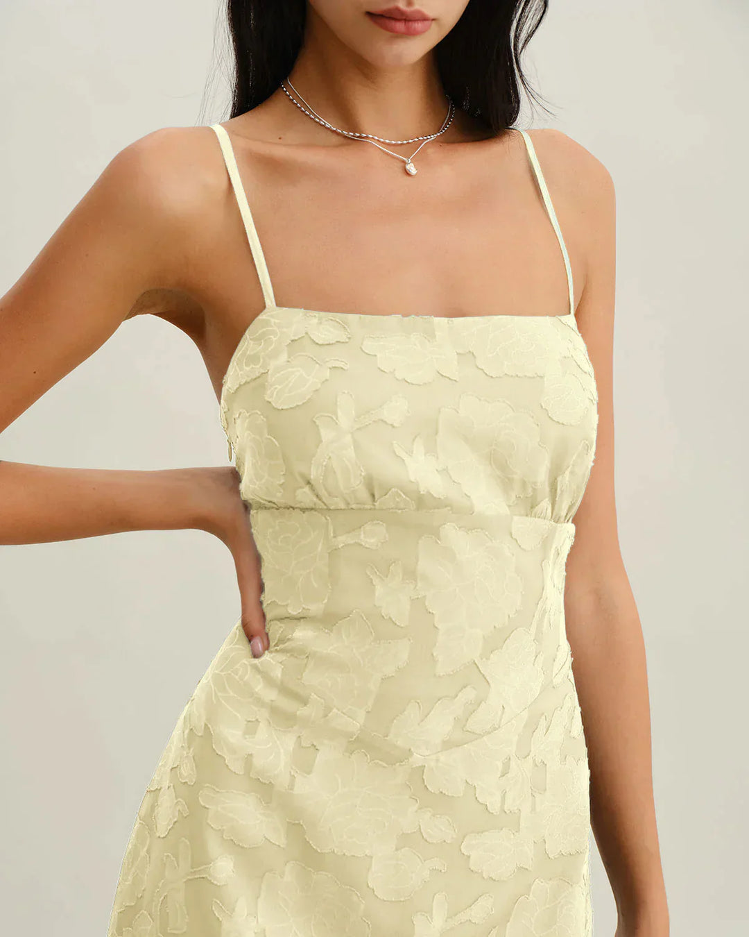 ELARA – JACQUARD SLIP BACKLESS MAXI DRESS