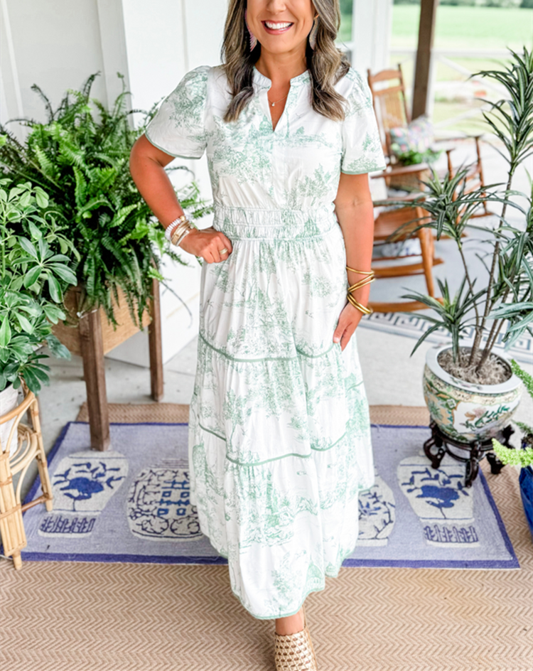ILLYRIA – FLOWY TOILE PRINT MAXI FOR TIMELESS STYLE