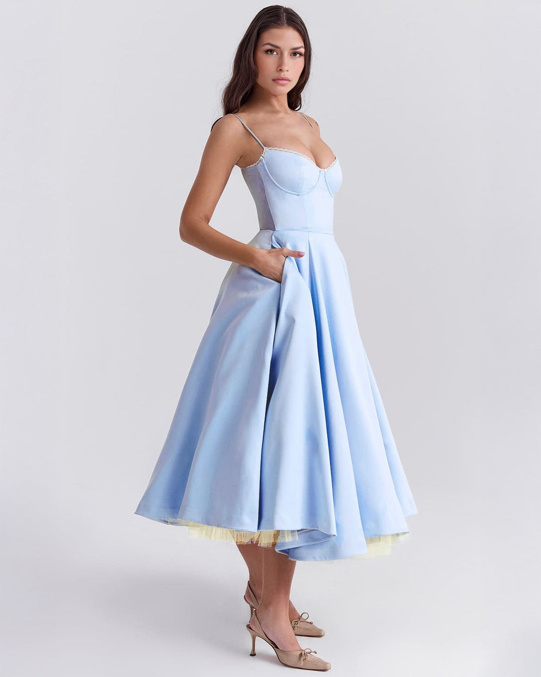 Ophira - Classy Corset Midi Dress