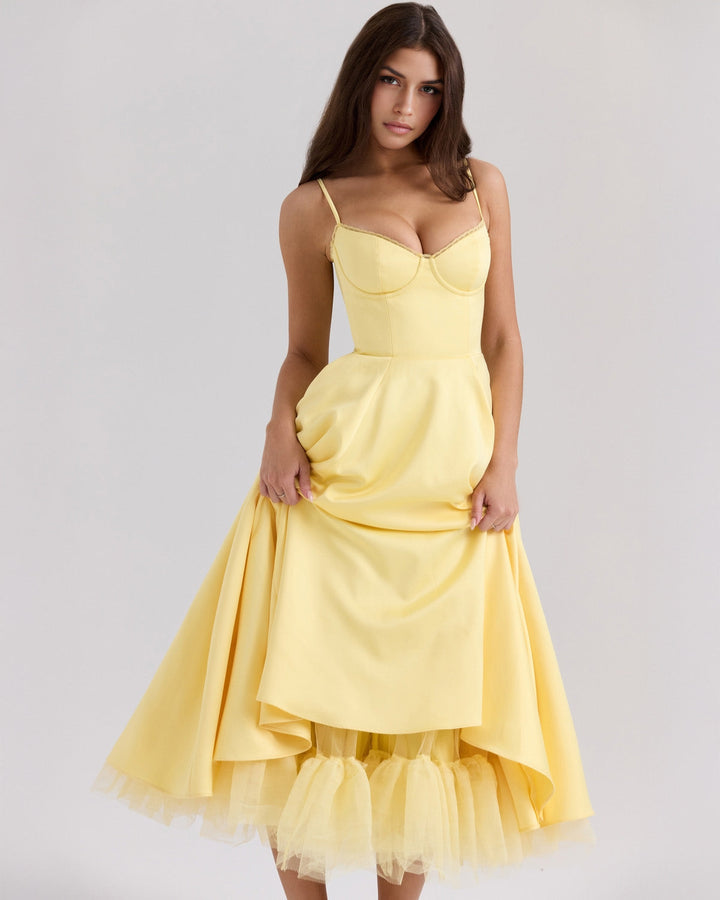 Ophira - Classy Corset Midi Dress