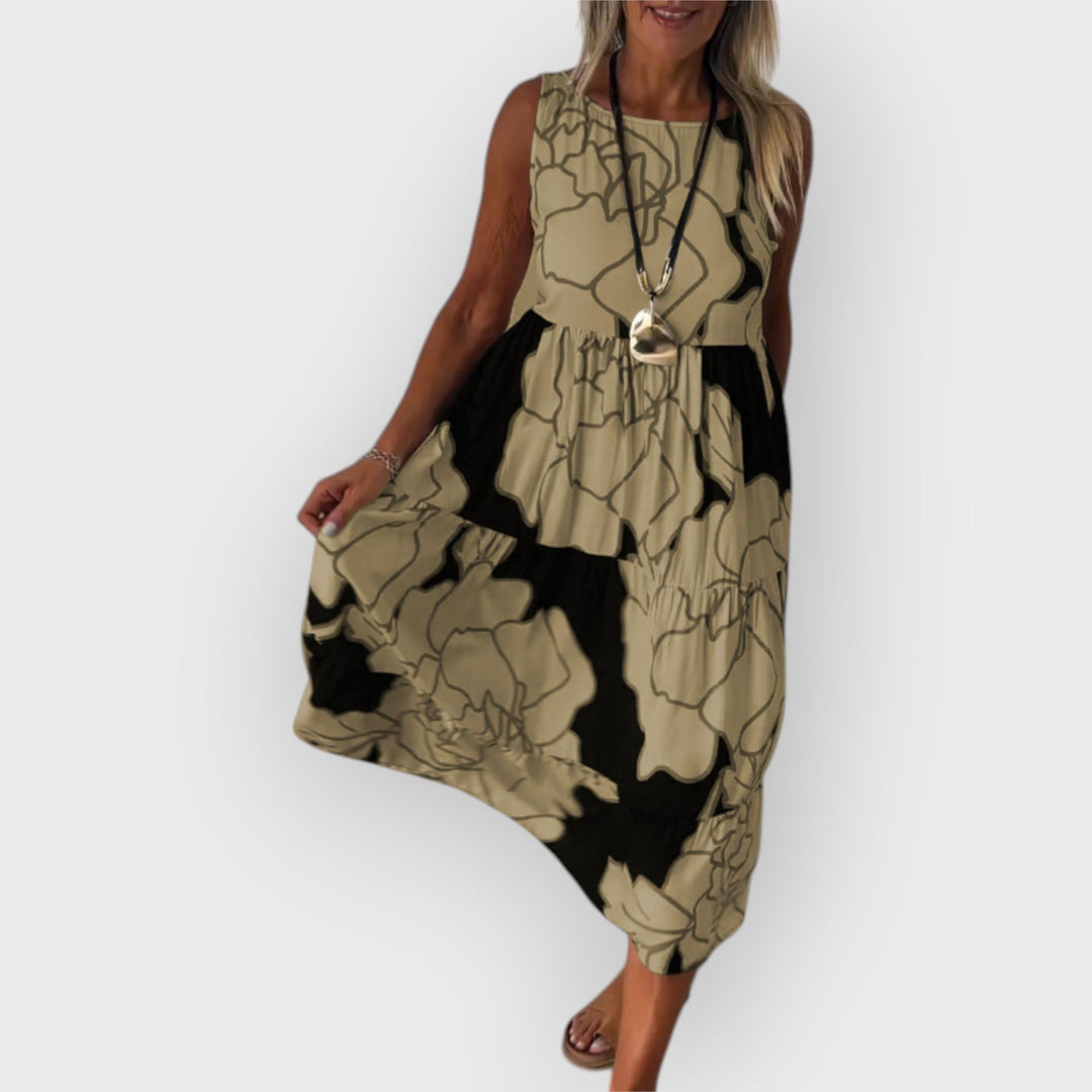 EVITA – STYLISH OFF-SHOULDER FLORAL DRESS