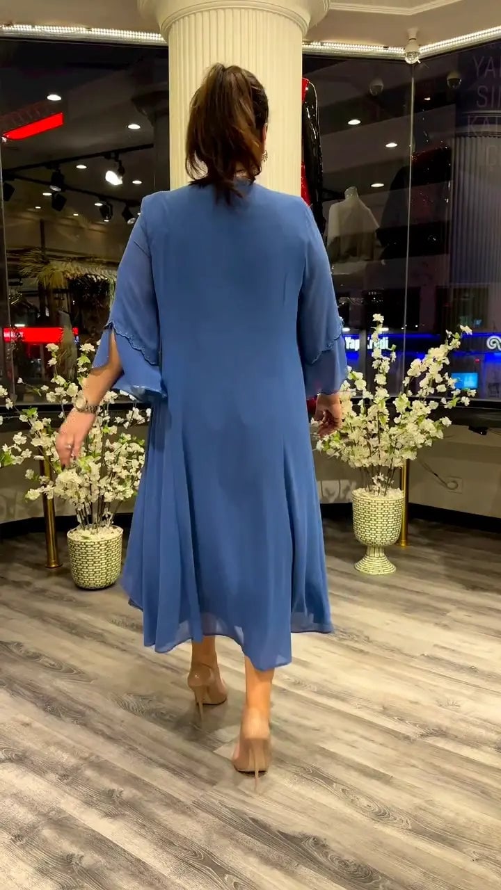 SAMARA – WOMEN'S CHIFFON SOLID COLOR LOOSE DRESS