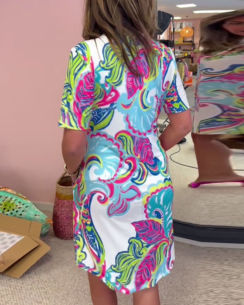 Slim Fit Printed Dress