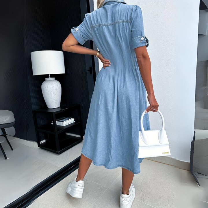 OVELYN – TRENDY DENIM DRESS