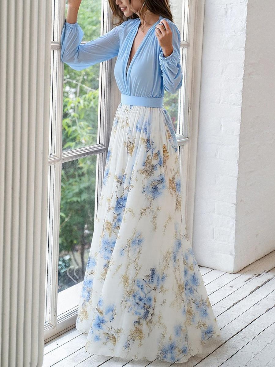 Jewel – Long Dress with Floral Print