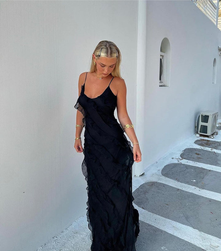 Aliza - Ruffled Maxi Dress