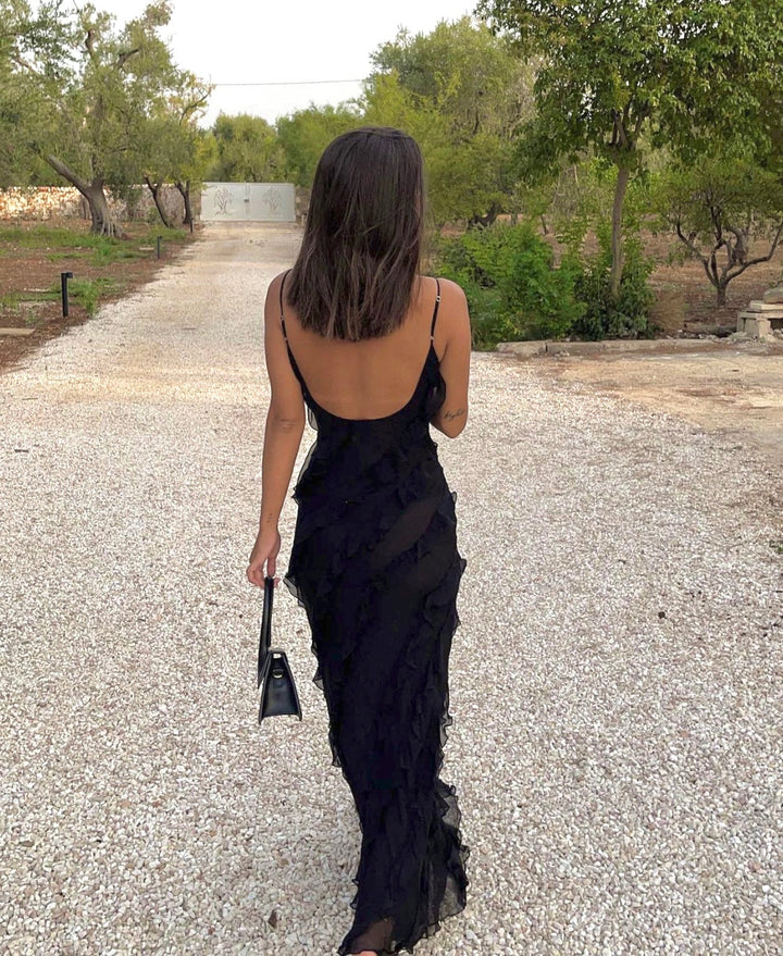 Aliza - Ruffled Maxi Dress