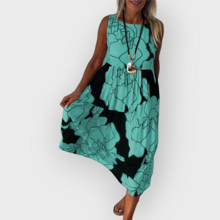 EVITA – STYLISH OFF-SHOULDER FLORAL DRESS