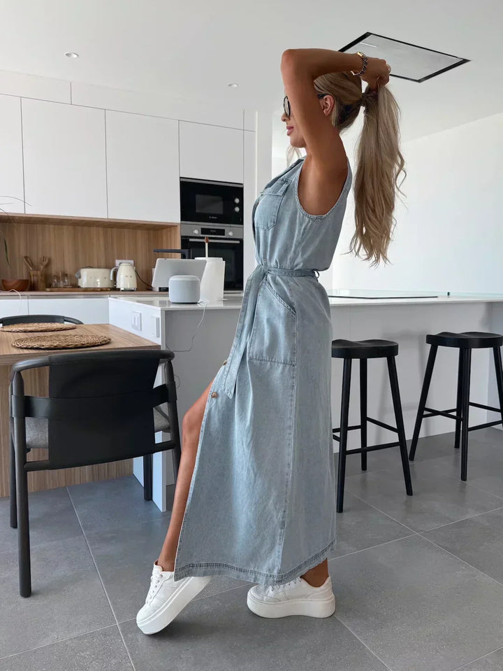 Diane - Denim Maxi Dress
