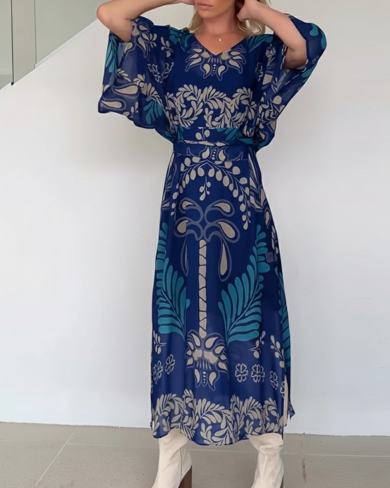 Dress Bohemian V-neck Loose