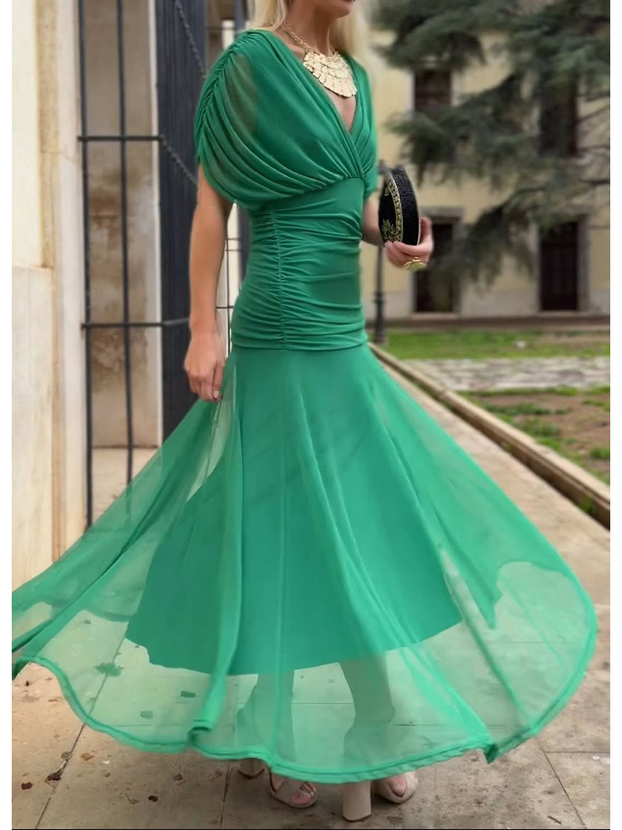 VELISSE – ELEGANT FLOWING MIDI DRESS