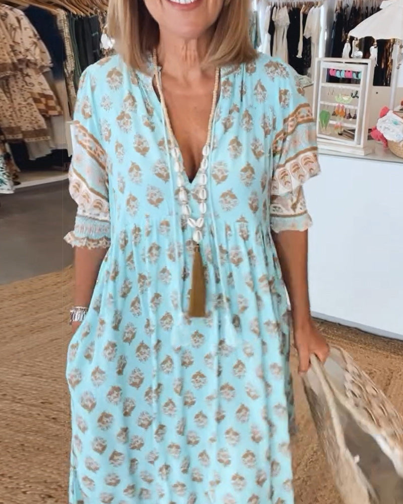 AVALISSEA – WHISPERING BOHO MIDI DRESS