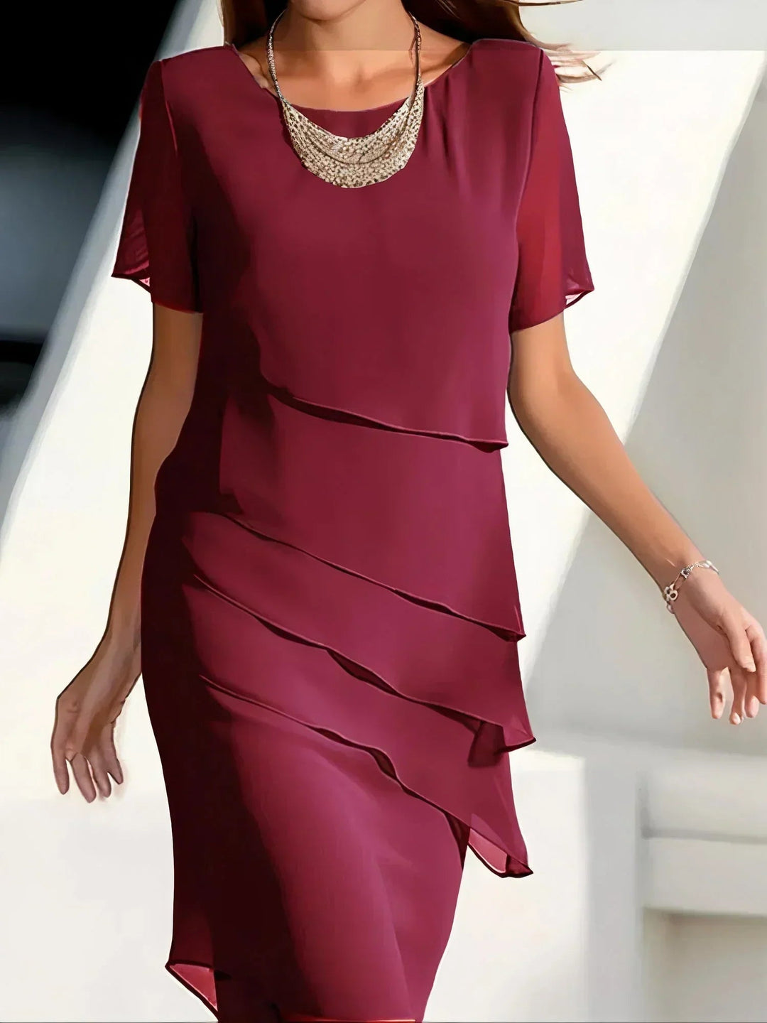 Sybil - Midi Dress with Short Sleeves