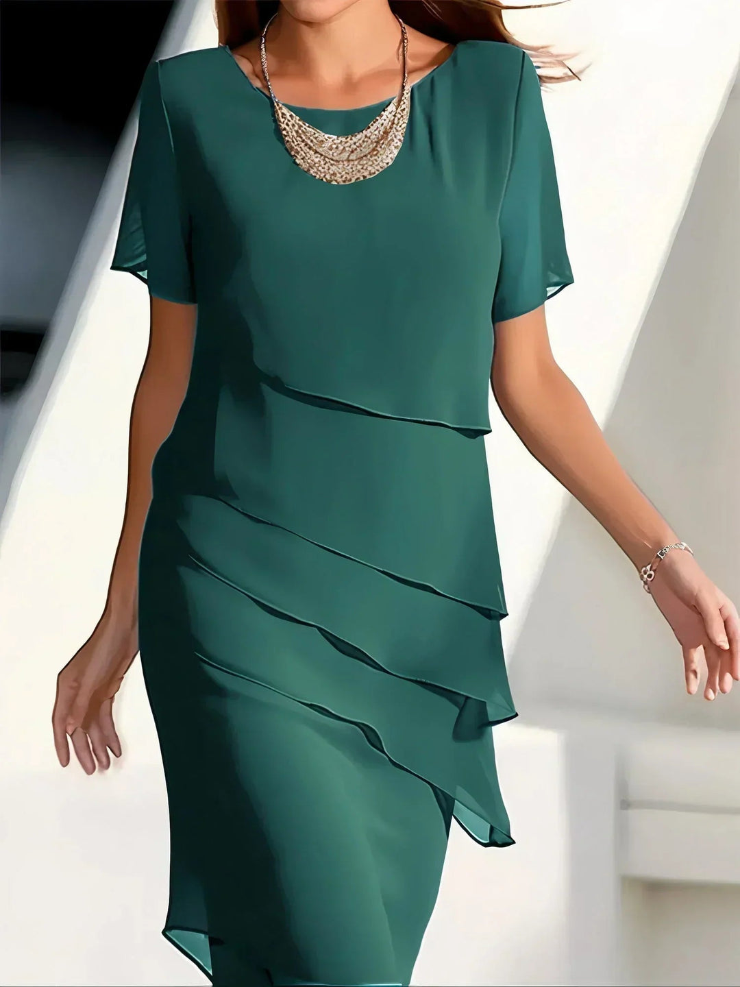 Sybil - Midi Dress with Short Sleeves