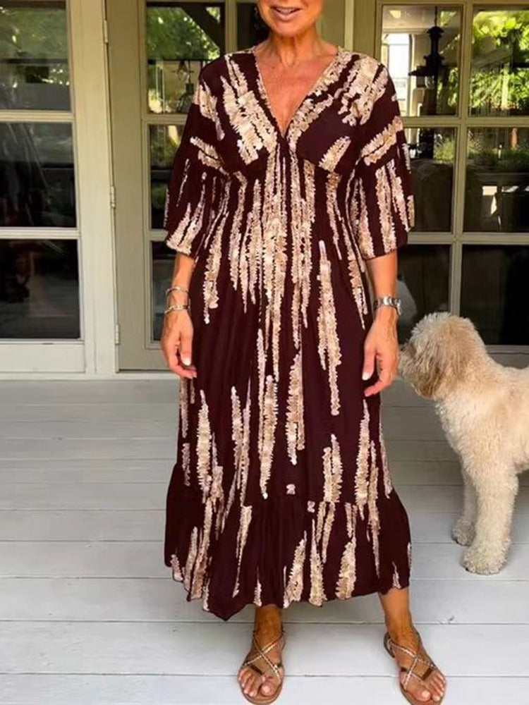 MAELIE – TIE-DYE PRINTED SUMMER DRESS