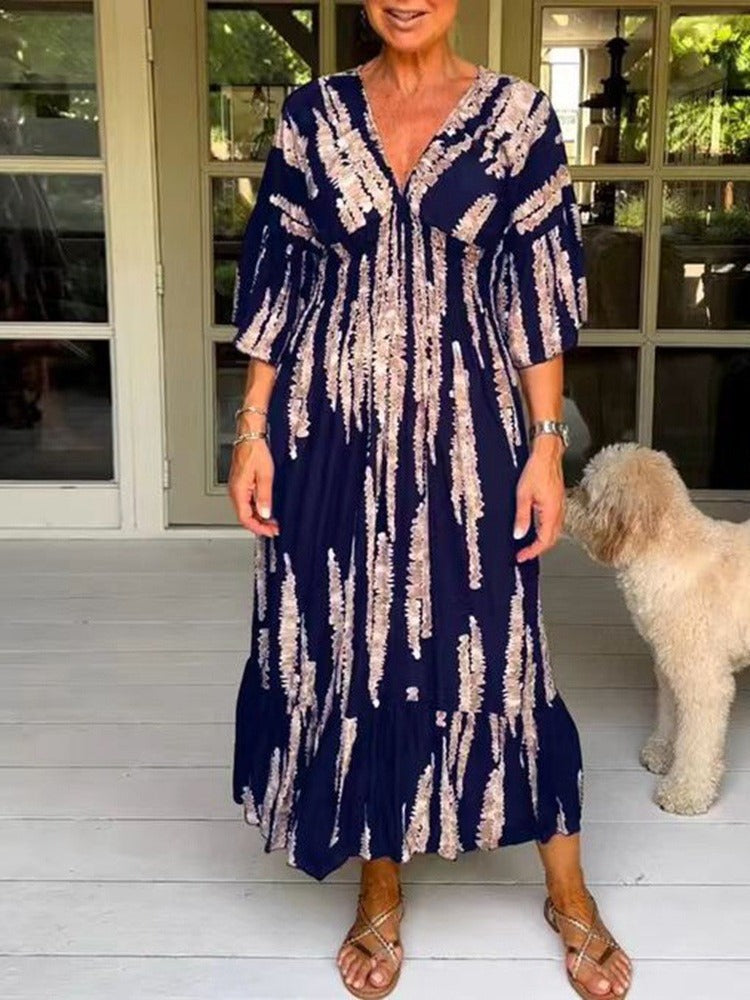 MAELIE – TIE-DYE PRINTED SUMMER DRESS