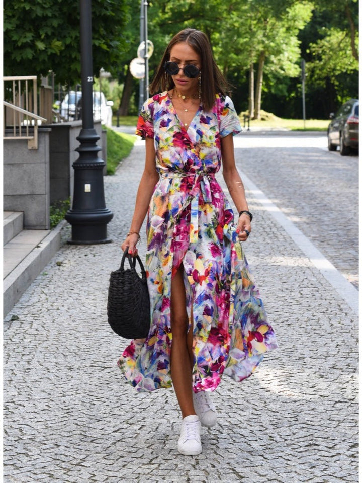 AURALITHE – SCULPTED WRAP ELEGANCE DRESS
