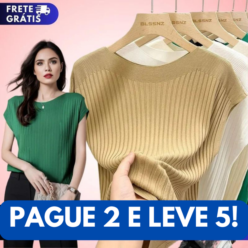 (KIT COM 5) Blusinha em Malha Viscoelástica [PROMOÇÃO DE INVERNO]