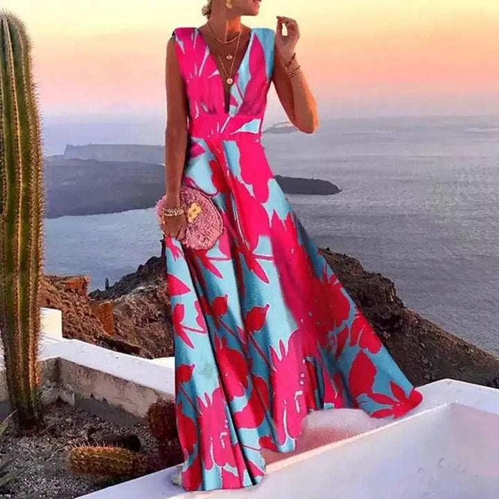 ISLA – FRENCH CHIC FLORAL SLEEVELESS DRESS