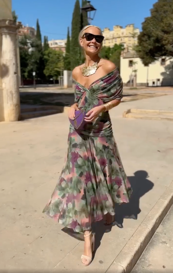 SYLTHERA – ELEGANT WOMEN’S ROMANTIC LONG FLORAL DRESS