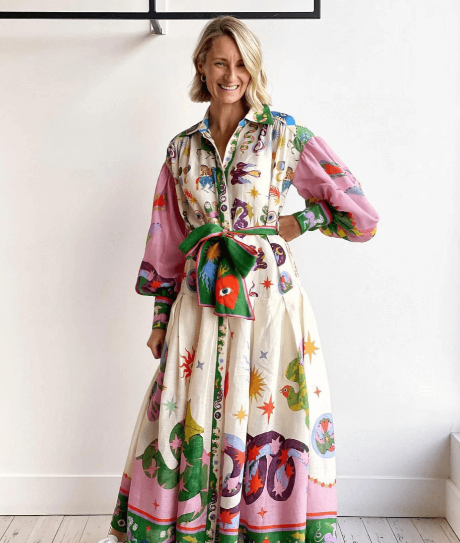 Dorthe - Elegant Italian Maxi Dress