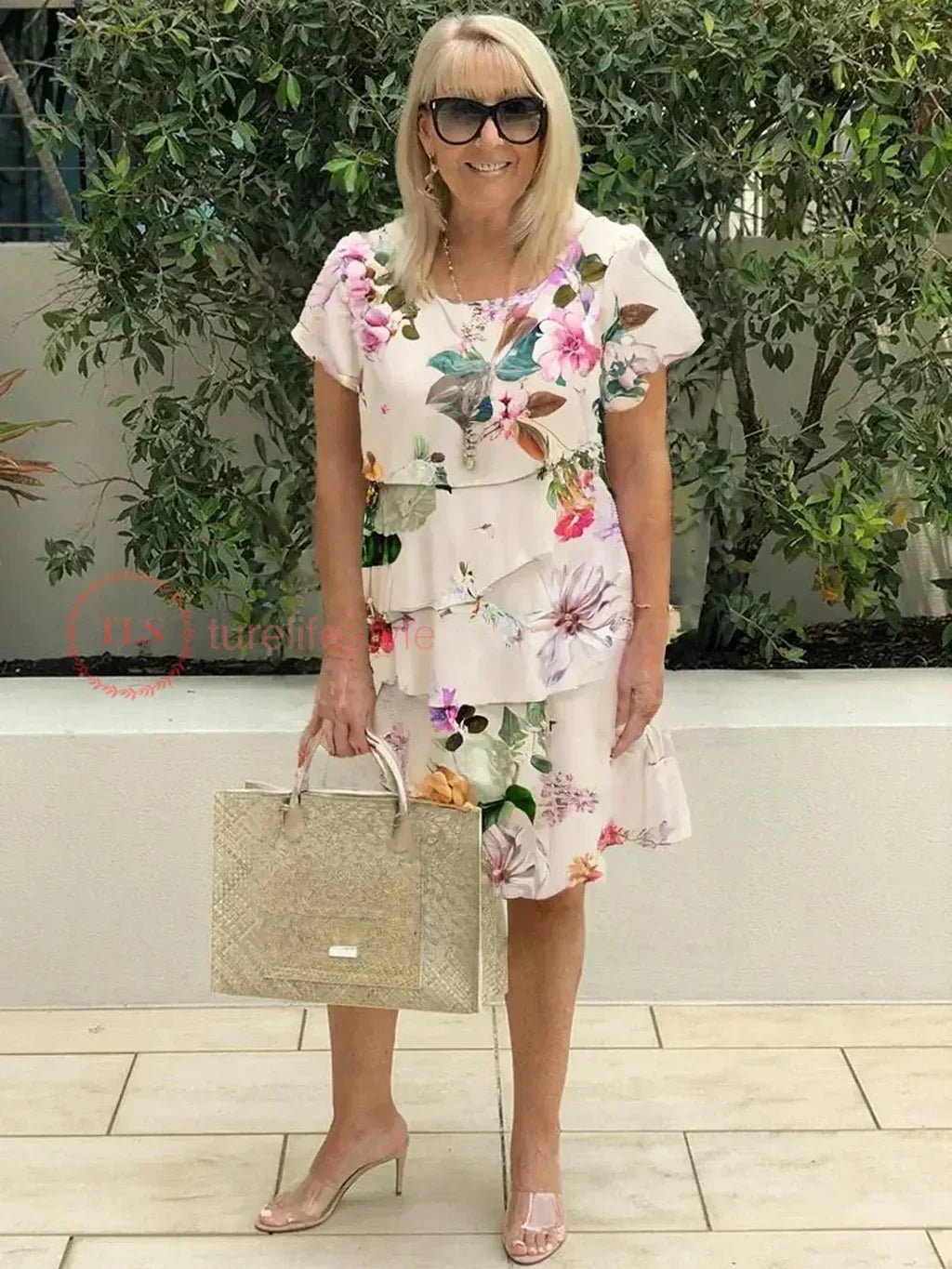 ISALARA – BLOOMING RUFFLE MIDI DRESS
