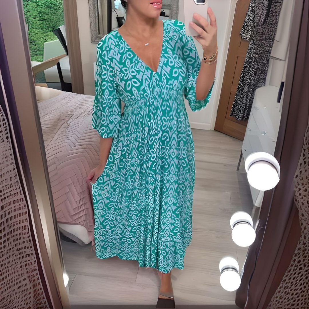 AVERIA – BOHO PRINTED DRESS