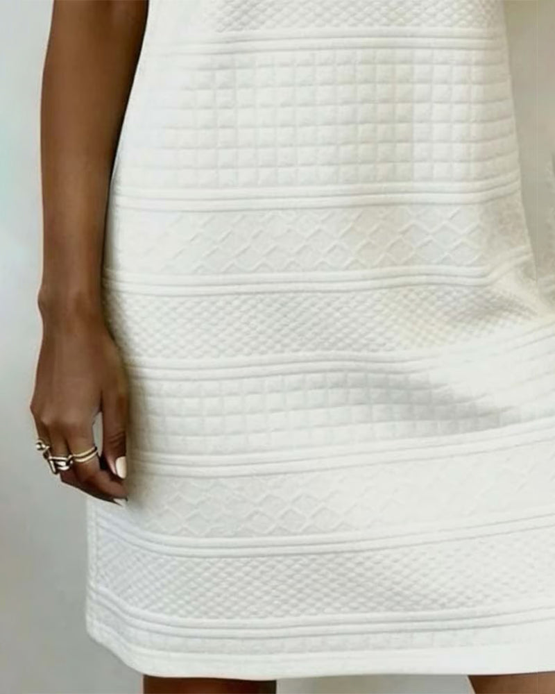 Dress Button Jacquard Straight