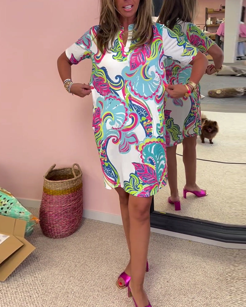 Slim Fit Printed Dress