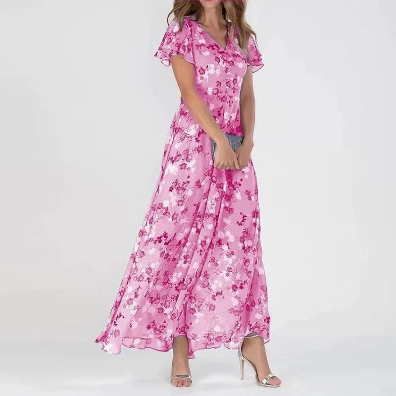 ORLYRIA – GARDEN GLOW FLOOR-LENGTH DRESS
