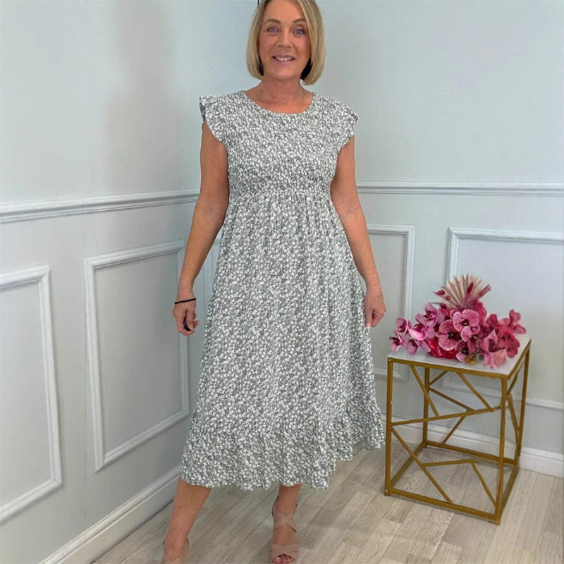 ODESSA – ROMANTIC RUFFLE SLEEVE CHIC DRESS